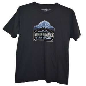 Men’s Green Label Organic Mount Karma Graphic T-Shirt Tee Medium